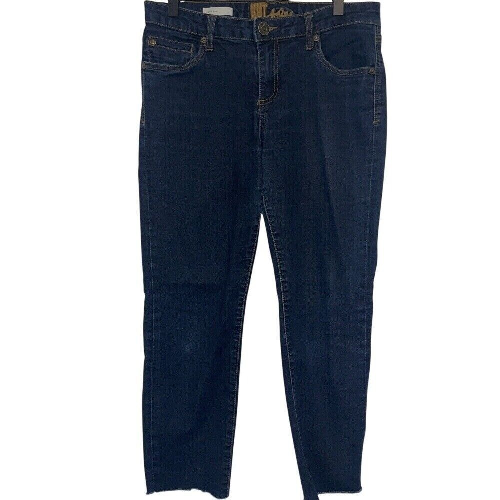Kut From The Kloth Size 6 Jean Slim Skinny Frop Raw‎ Hem Lucille Skinny Mid Rise